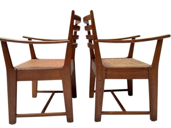 Two Modernist Art Deco Armchairs by Bas van Pelt for My Home, 1930s